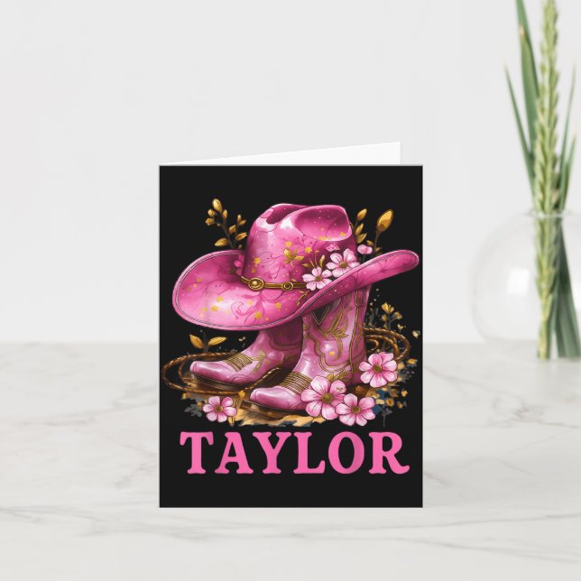 Taylor Outfit Cowgirl Boots Youth Women Teen Girls Card (Front)
