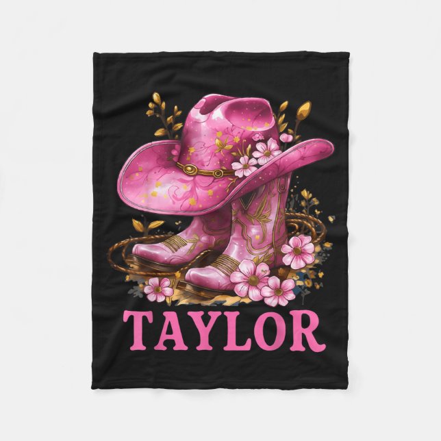 Taylor Outfit Cowgirl Boots Youth Women Teen Girls Fleece Blanket (Front)
