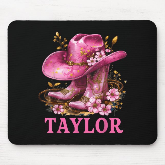 Taylor Outfit Cowgirl Boots Youth Women Teen Girls Mouse Pad (Front)