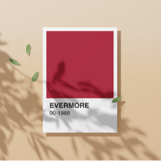 Taylor Red Evermore 1989 Albums - White Border Poster