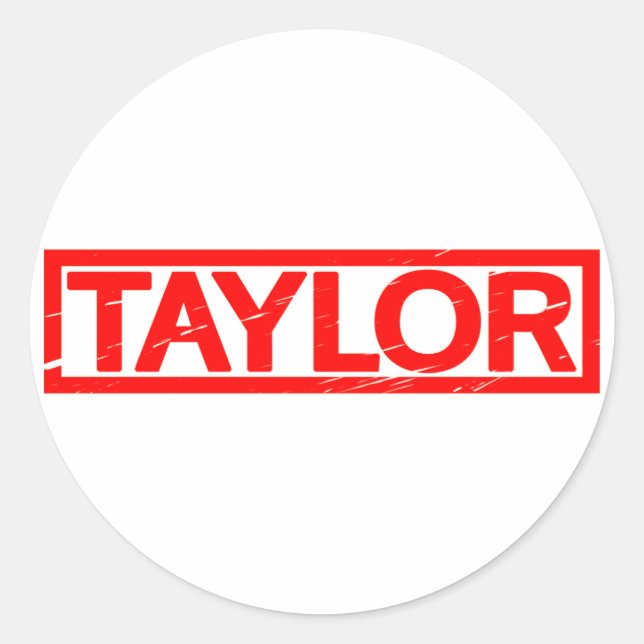 Taylor Stamp Classic Round Sticker (Front)