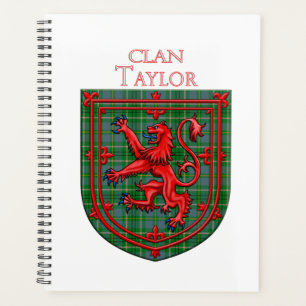 Taylor Tartan Scottish Plaid Lion Rampant Planner