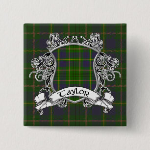 Taylor Tartan Shield 15 Cm Square Badge