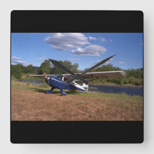 Taylorcraft, BC-12D, 1946_Classic Aviation Square Wall Clock
