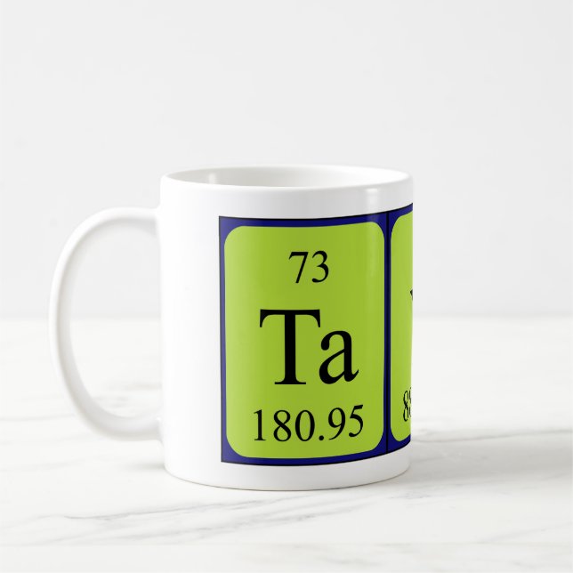 Tayt periodic table name mug (Left)