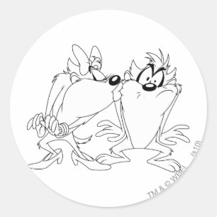TAZ™ and She-Devil Classic Round Sticker