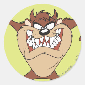 TAZ™ Arms Wide Classic Round Sticker