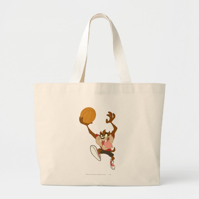 TAZ™ Basketball Layup Large Tote Bag (Front)