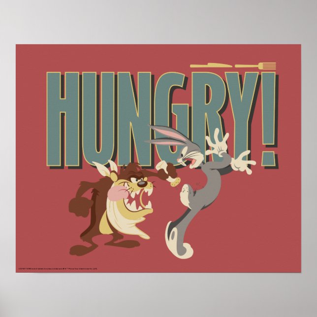TAZ™ & BUGS BUNNY™ "Hungry" Poster (Front)