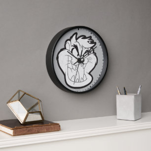 TAZ™ Evil Grin Badge Clock