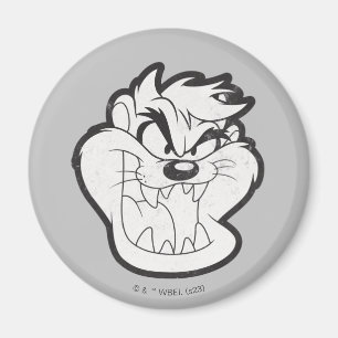 TAZ™ Evil Grin Badge Magnet