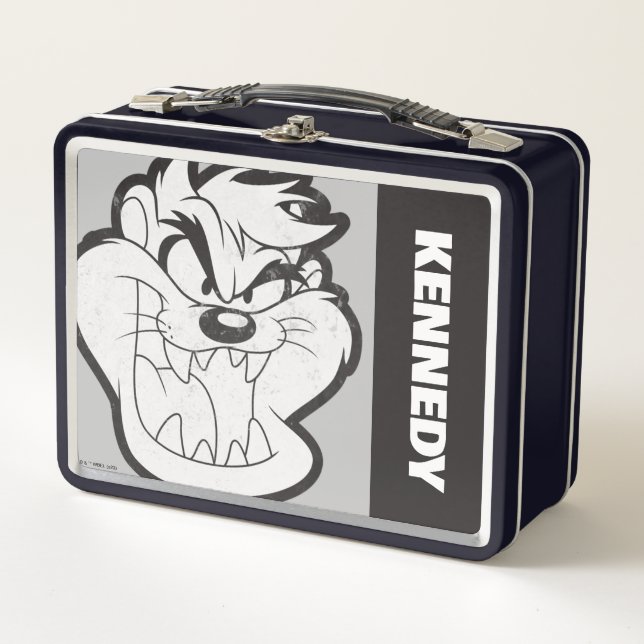 TAZ™ Evil Grin Badge Metal Lunch Box (Front)