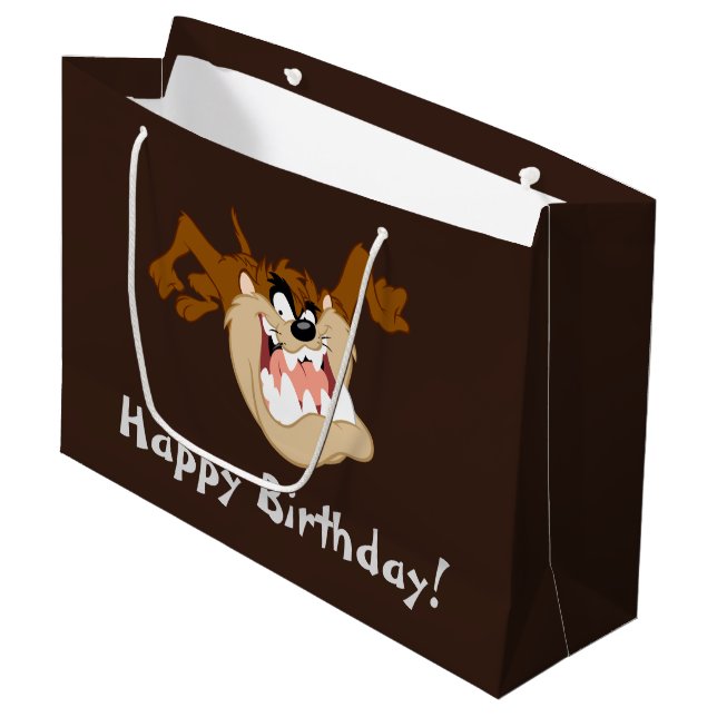 TAZ™ Evil Grin Large Gift Bag (Front Angled)