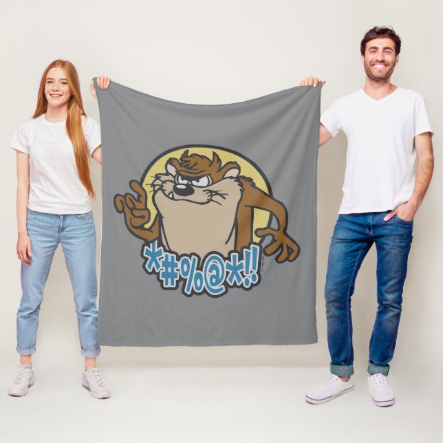 TAZ™ Expletive Circle Graphic Fleece Blanket (In Situ)