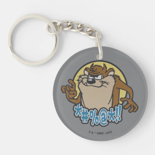TAZ™ Expletive Circle Graphic Key Ring