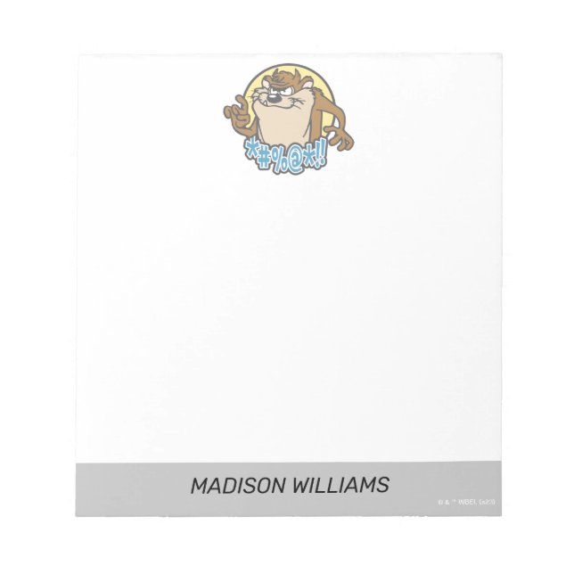 TAZ™ Expletive Circle Graphic Notepad (Front)