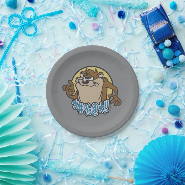 TAZ™ Expletive Circle Graphic Paper Plate (Party)