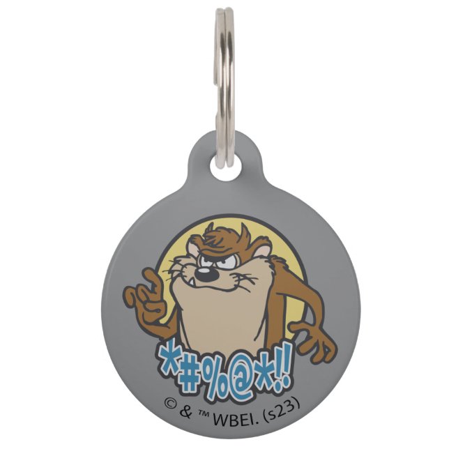 TAZ™ Expletive Circle Graphic Pet Tag (Front)