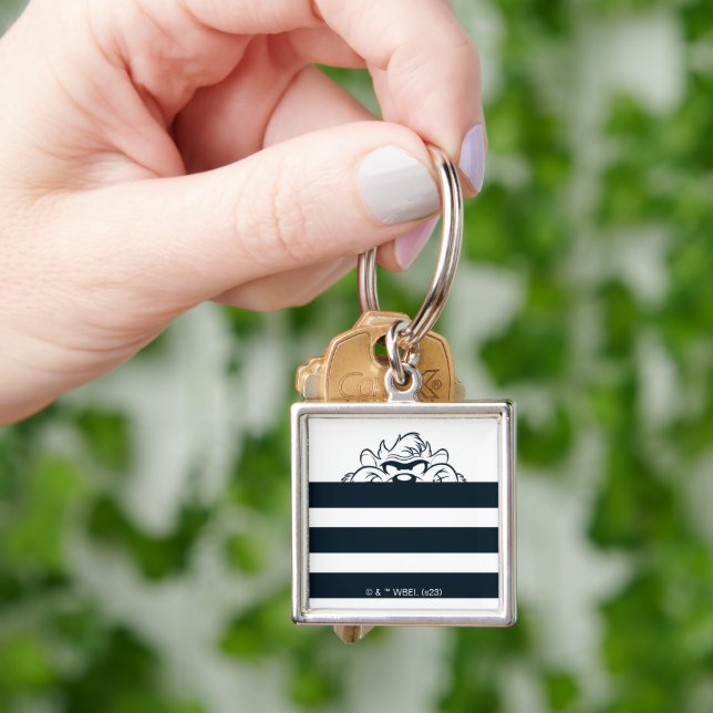 TAZ™ Hiding In Stripes Key Ring (Hand)
