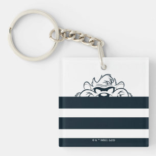 TAZ™ Hiding In Stripes Key Ring