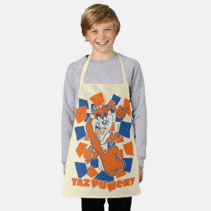 TAZ™ Hungry Smashing Through Chequered Apron
