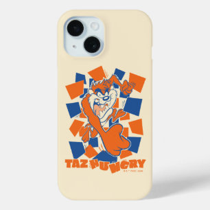 TAZ™ Hungry Smashing Through Chequered iPhone 15 Case