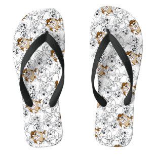 TAZ™ Line Art Colour Pop Pattern Thongs