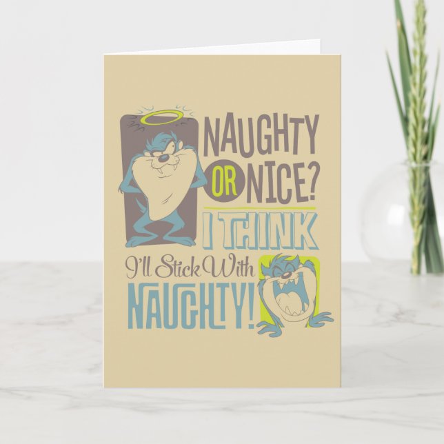 TAZ™- Naughty or Nice? Holiday Card (Front)