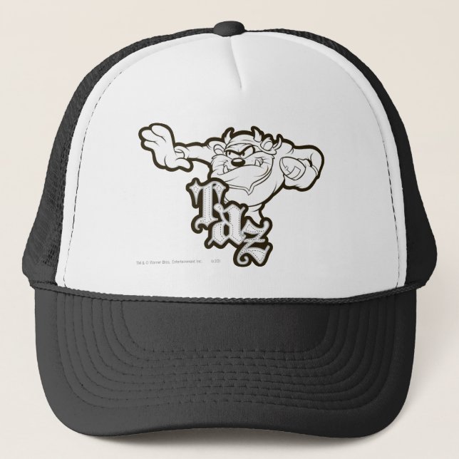 TAZ™ One Arm Stuff B/W Trucker Hat (Front)