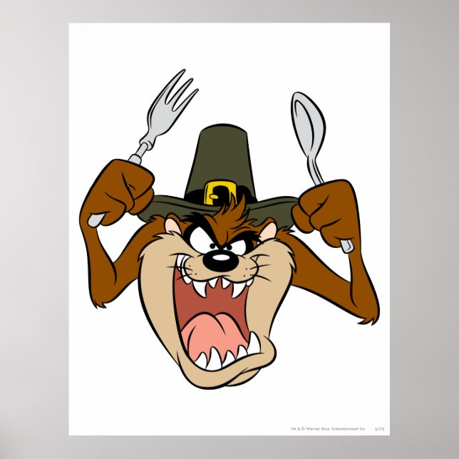 TAZ™ Pilgrim Thanksgiving in Color Poster (Front)