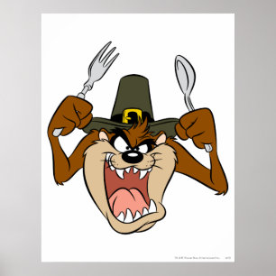 TAZ™ Pilgrim Thanksgiving in Colour Poster