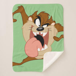 TAZ™   Sticking His Tongue Out Sherpa Blanket