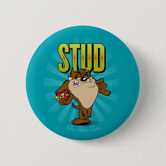TAZ™ - Stud 6 Cm Round Badge (Front)