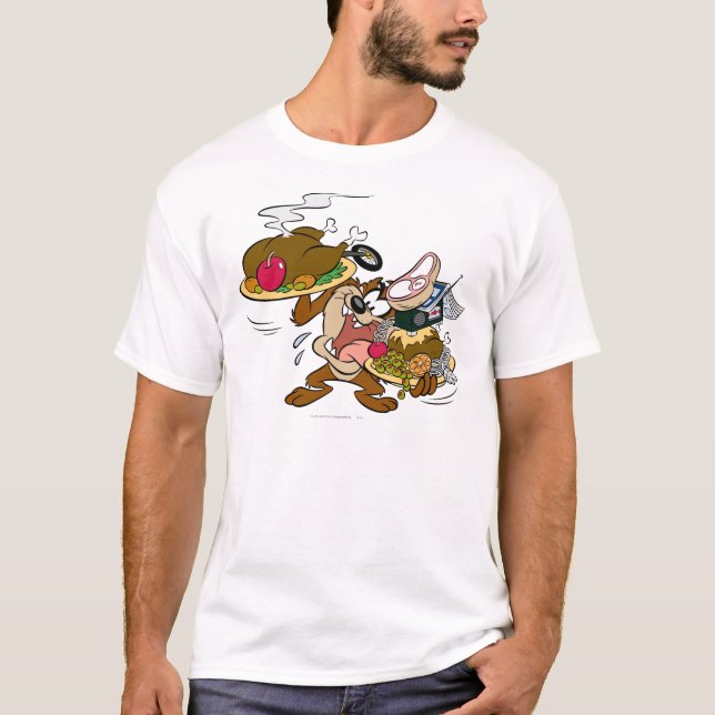 TAZ™ Thanksgiving Plates T-Shirt (Front)