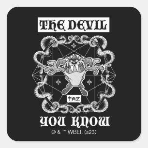 TAZ™ The Devil You Know Square Sticker