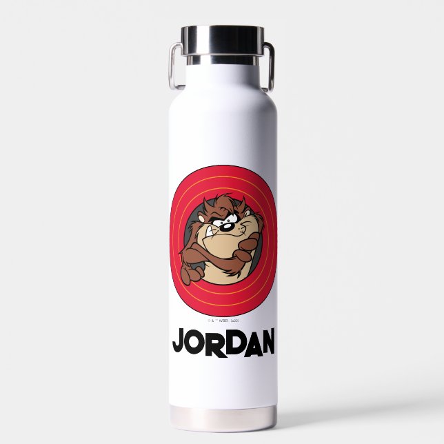 TAZ™ Through LOONEY TUNES™ Circles | Add Your Name Water Bottle (Front)