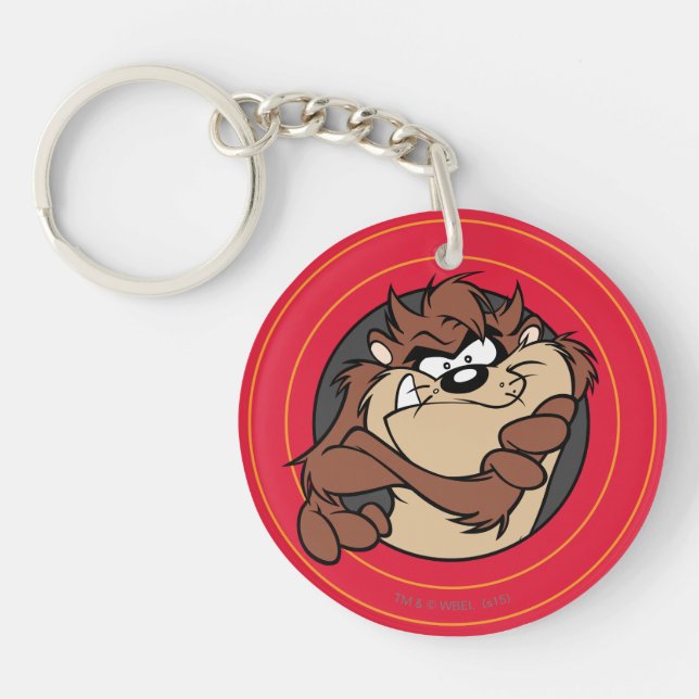 TAZ™ Through LOONEY TUNES™ Circles Key Ring (Front)