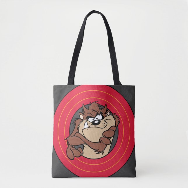 TAZ™ Through LOONEY TUNES™ Circles Tote Bag (Front)