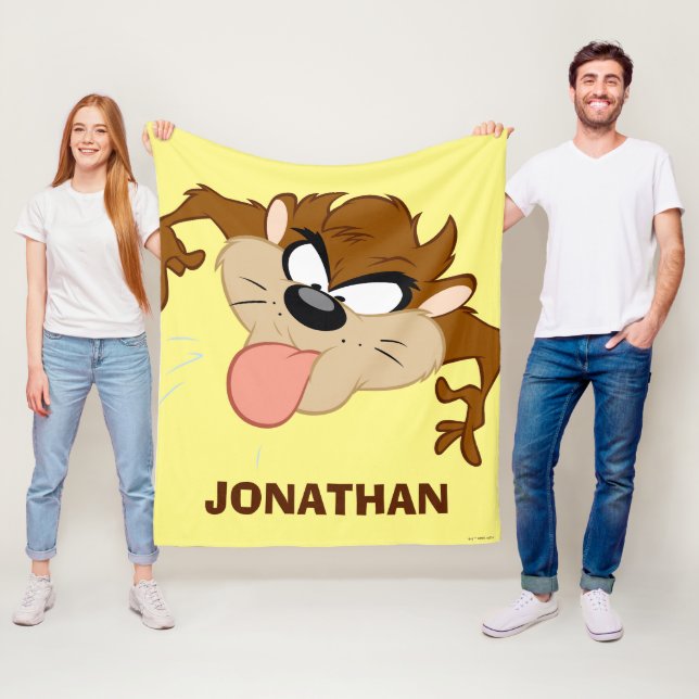 TAZ™ Tongue Out Fleece Blanket (In Situ)