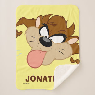 TAZ™ Tongue Out Sherpa Blanket
