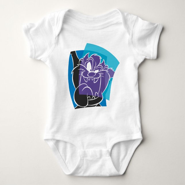 TAZ™ Tongue Out Stylised Baby Bodysuit (Front)