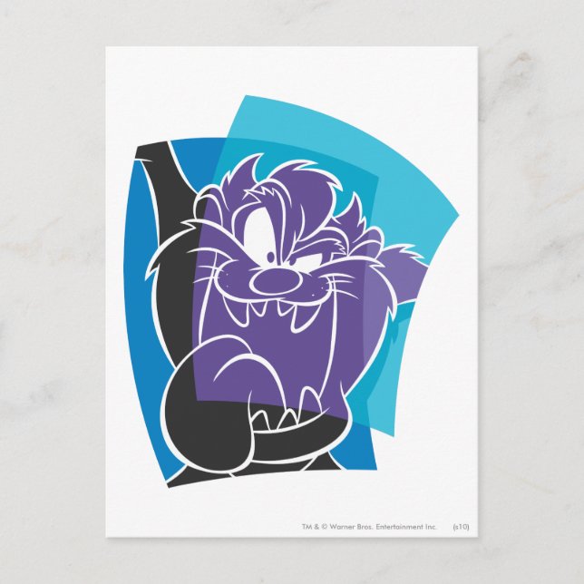 TAZ™ Tongue Out Stylised Postcard (Front)