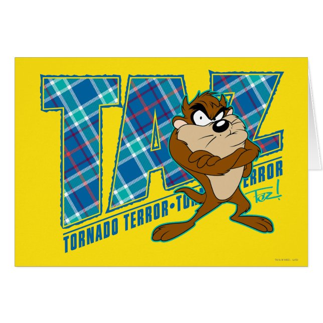 TAZ™ Tornado Terror Plaid (Front Horizontal)