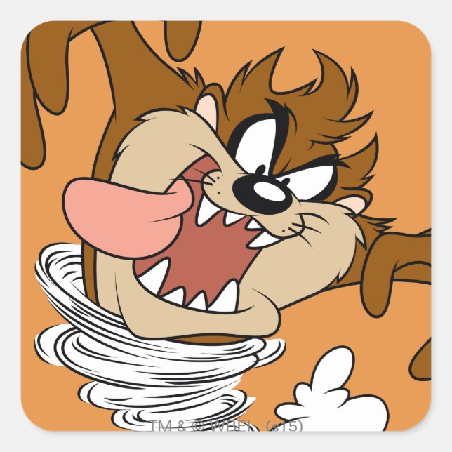 TAZ™ Whirling Tornado Square Sticker (Front)