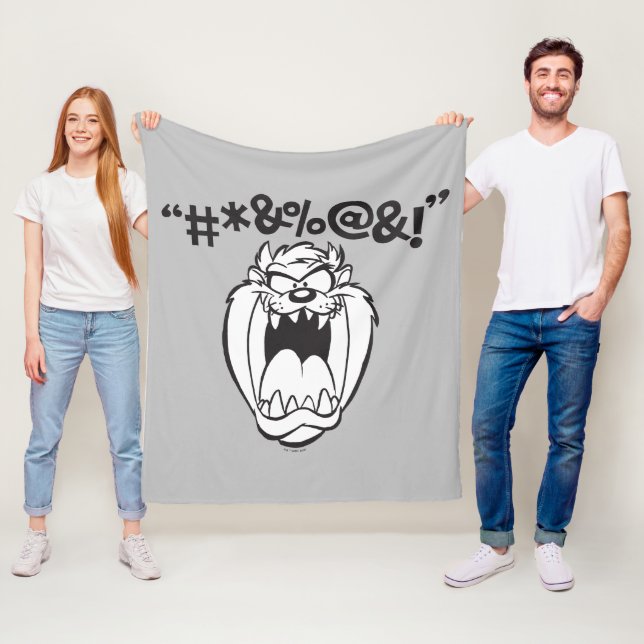 TAZ™ Yelling Expletives Fleece Blanket (In Situ)