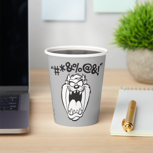 TAZ™ Yelling Expletives Paper Cups (Insitu)