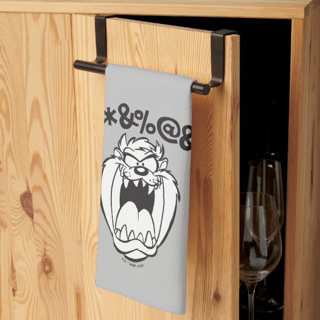 TAZ™ Yelling Expletives Tea Towel (Thirds Fold)