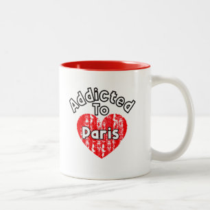 Taza Addicted to Paris Two-Tone Coffee Mug