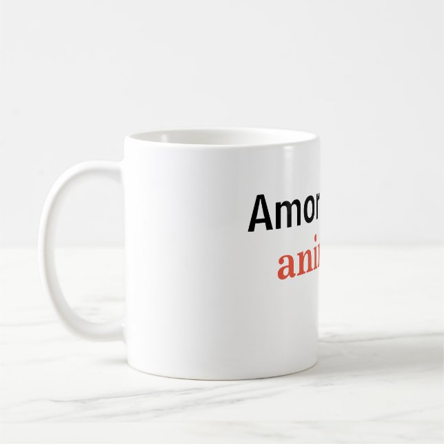 Taza amor for los animales coffee mug (Left)