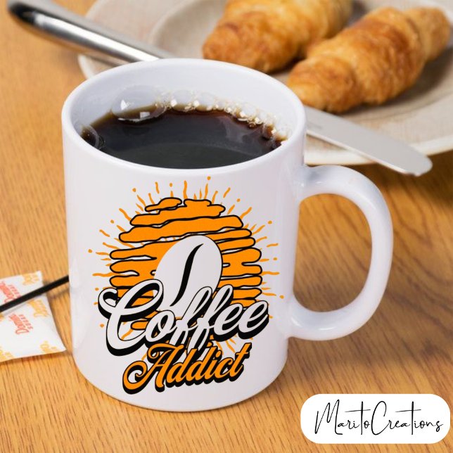 Taza Bicolor para café "coffee addict". Mug (Creator Uploaded)
